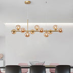 Modern pendant lamp chandelier with spherical shades