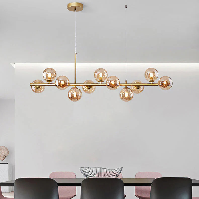 Modern pendant lamp chandelier with spherical shades