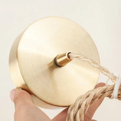 Retro Glass Pendant Lamp with Crystal and Brass Finish