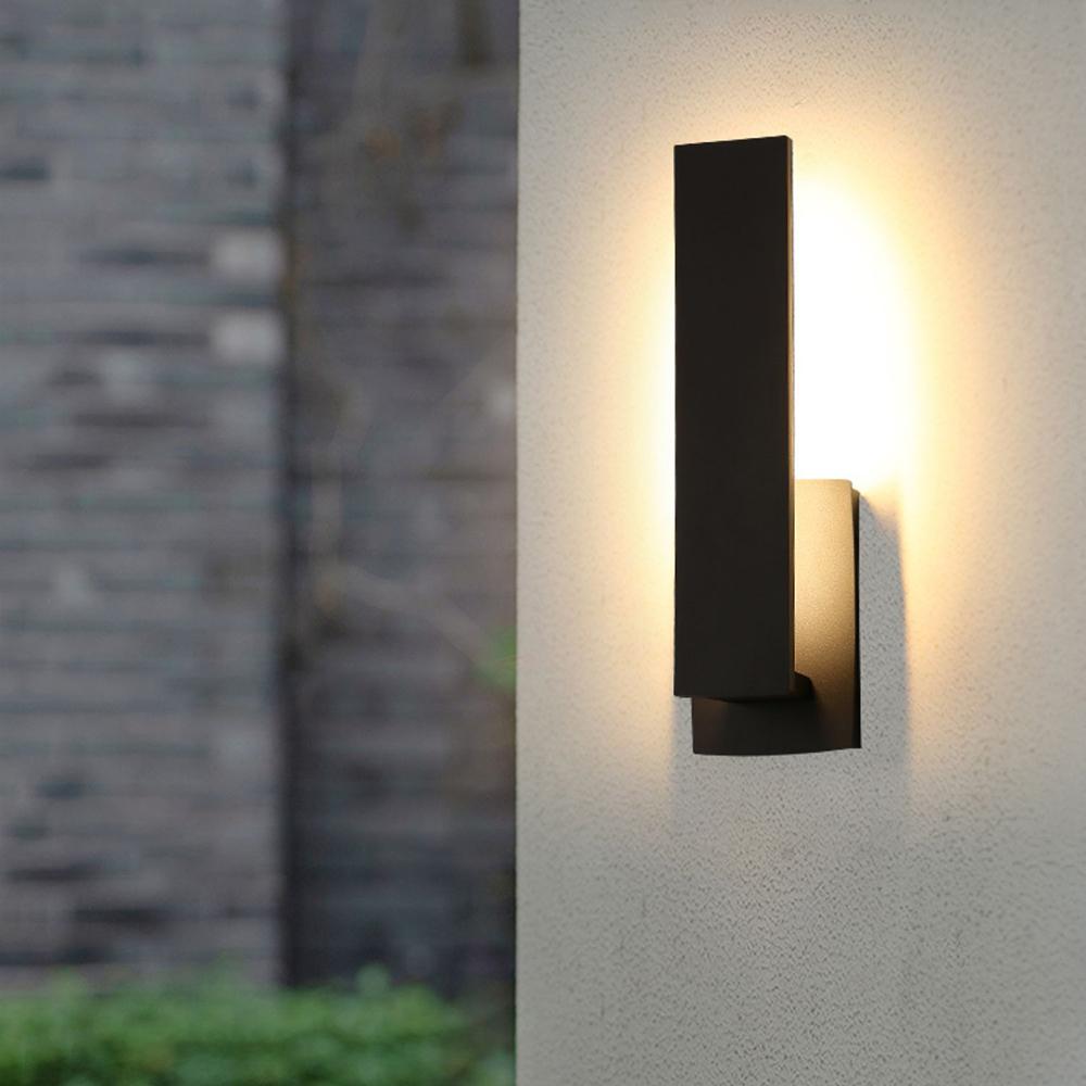 Waterproof Rectangle Black LED Outdoor Wall Sconces