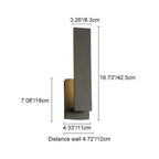 Waterproof Rectangle Black LED Outdoor Wall Sconces