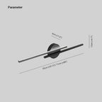Elgo Modern Nordic Disc/Linear Metal LED Wall Lamp, Black/White